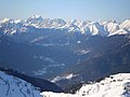 Vista verso nord-ovest dallo Zoncolan con la Val Degano