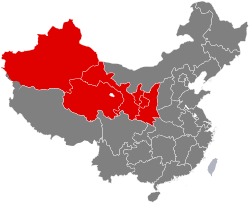 Cina del nordovest - Localizzazione