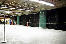 Obras en la Estación República, en 2009.