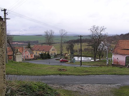 Le hameau de Větrušice.