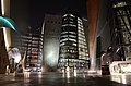 World Market Center plaza at night