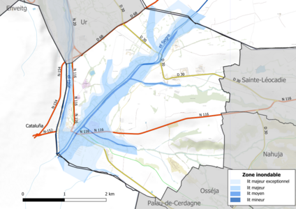 Carte des zones inondables.