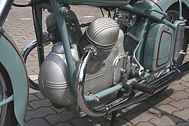 Victoria motorcycles, engine of type “Bergmeister” from 1954, left side