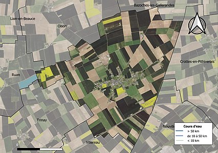 Carte orthophotogrammétrique de la commune.