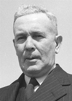 Ben Chifley, standing outside the Old Parliament House, was one of Australia's most influential Prime Ministers and responsible for many social reforms.