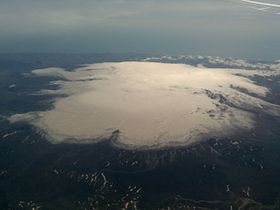 Vue aérienne du Mýrdalsjökull.