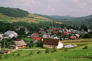 Lesko apriņķa ainava (Baligrodas gminas Baligrodas ciems)