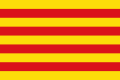 Bandera de Cataluña, conocida como «señera» o senyera en Catalán.