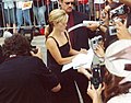 Witherspoon signing autographs