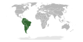 Location of Union of South American Nations