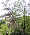 Plastik eines Einhorn-Skelett, zuerst erstellt in den 1990er Jahren auf der Grundlage von Beschreibungen Otto von Guerickes und Gottfried Wilhelm Leibniz, Museum am Schölerberg, Osnabrück.