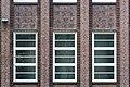 Facade detail of school building Schlankreye 24 (Hamburg-Harvestehude)