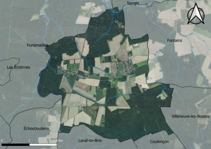 Carte orhophotogrammétrique de la commune.