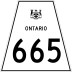 Highway 665 marker