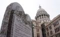 Ten Commandments on the grounds of the Texas State Capitol in Austin, Texas, USA