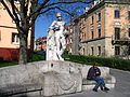 Der Jünglingsbrunnen in Stuttgart.