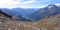 Hauts alpages en Maurienne en septembre, où l'herbe est déjà jaunie.