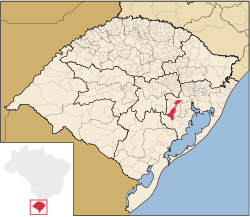 Localização de São Jerônimo no Rio Grande do Sul