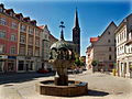 Hennebrunnen am Marktplatz in Aschersleben, 1906