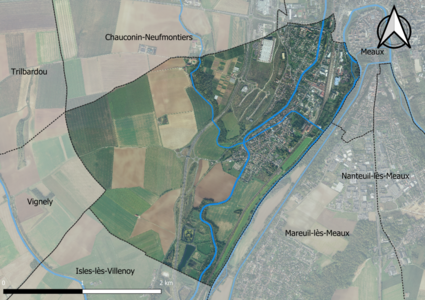 Carte orhophotogrammétrique de la commune.