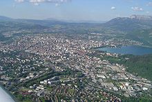 Annecy vue panoramique au sud.