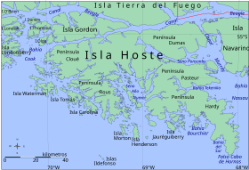 Cartographie de l'île Hoste