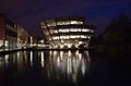 Sir Harry and Lady Djanogly Learning Resource Centre on Jubilee Campus of an evening