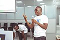 Samuel Okepefi training participants on SPARQL