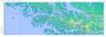 Topography and Toponymy between latitude 54°S and 55°S