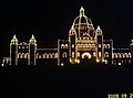 BC Parliament buildings at night, Victoria, Canada