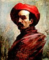 Autorretrato con sombrero rojo. 1887. Óleo sobre tela 60.5 × 50 cm.