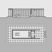 Reconstrucción del templo de Apolo.