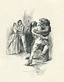 Image 4 The Last of the Mohicans Illustration: Frank T. Merrill; restoration: Chris Woodrich An illustration from 1896 edition of James Fenimore Cooper's The Last of the Mohicans. Set during the French and Indian War, the novel details the transport of two young women to Fort William Henry. Among the caravan guarding the women are the frontiersman Natty Bumppo, the Major Duncan Heyward, and the Indians Chingachgook and Uncas. In this scene, Bumppo (disguised as a bear) fights against the novel's villain, Magua, as two of his compatriots look on. More selected pictures