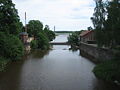 English: A dam in Vantaanjoki, the Museum of Technology, and the nature conservation area of Viikki Suomi: Pato, Tekniikan museo ja Viikin luonnonsuojelualuetta