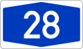 File:Bundesautobahn 28 number.svg