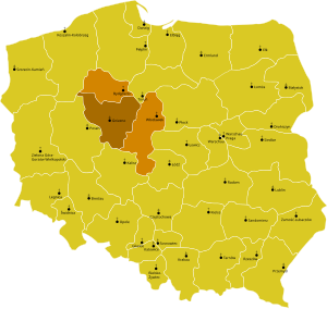 Karte der Kirchenprovinz Gniezno