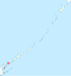 Заповедник на схеме Курильских островов