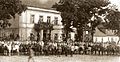 Poolse cavalerieparade in Sejny tijdens de Pools-Litouwse oorlog van 1920