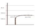 Rebstock nach dem Rebschnitt - ein kurzer Zapfen und ein langer Strecker (Flachbogen).