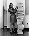 Image 15Margaret Hamilton standing next to the navigation software that she and her MIT team produced for the Apollo Project.