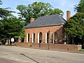 The 1750 courthouse on Main Street in Smithfield.