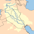 Map indicating the Tigris