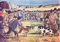 Dog baiting. 1938