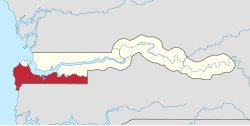 Location of West Coast Division in the Gambia