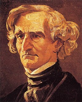 Portret Hector Berlioz rond 19e eeuw van André Gill (1840–1885).