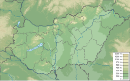 Location of Lake Balaton in Hungary.