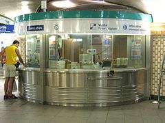 ticket booth at Saint Lazare Station