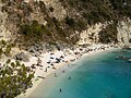 English: Agiofyli beach in southern Lefkada.