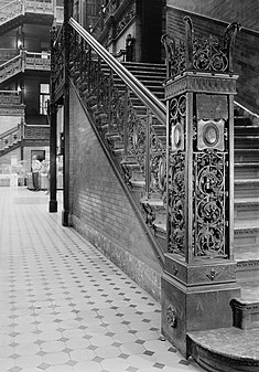 Detail of stairway ironwork