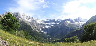 Panorama du cirque de Gavarnie et de sa cascade